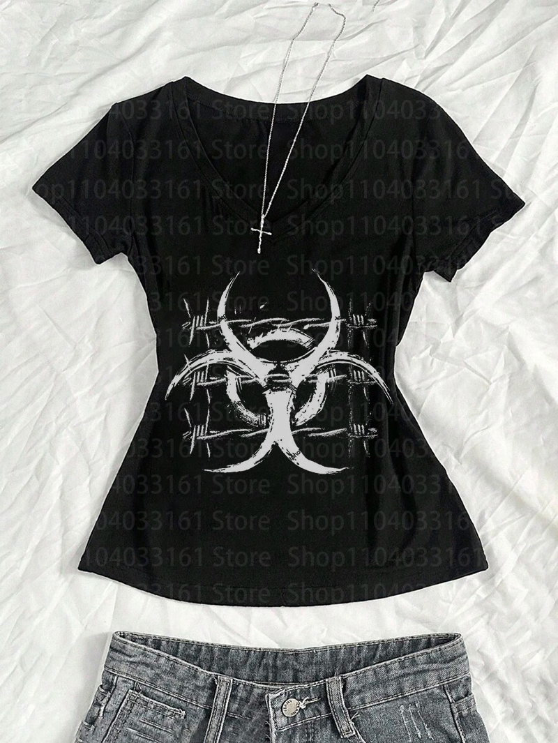 Summer Grunge Clothing - Y2k Style Aesthetics Streetwear letter print