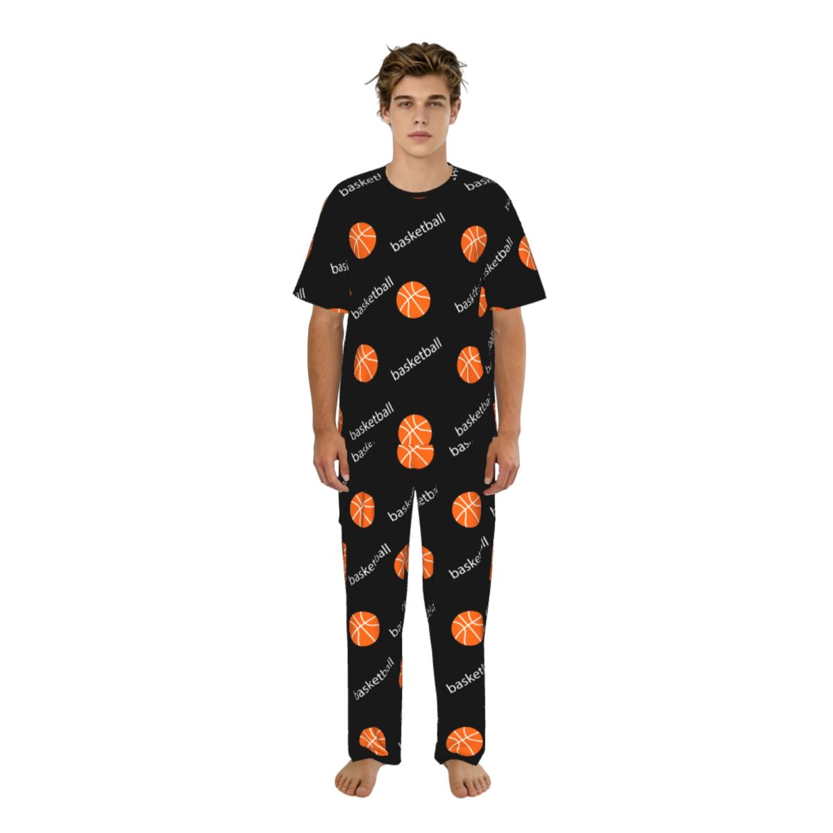 Summer Clothing Words - Men Pajamas Suit Short Sleeved Long