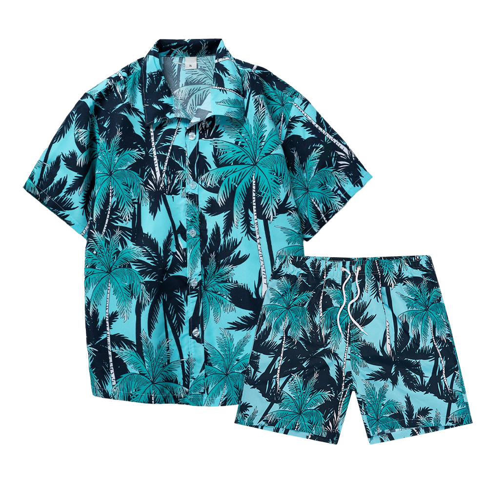 Summer Clothing Sets Men - Hawaiian Coconut Tree 3D Print Men