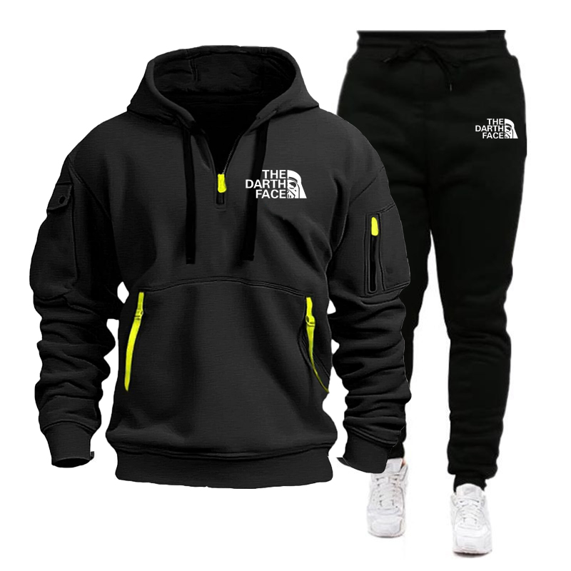 Summer Clothing Sets Men - Men's hooded sports shirt set featuring