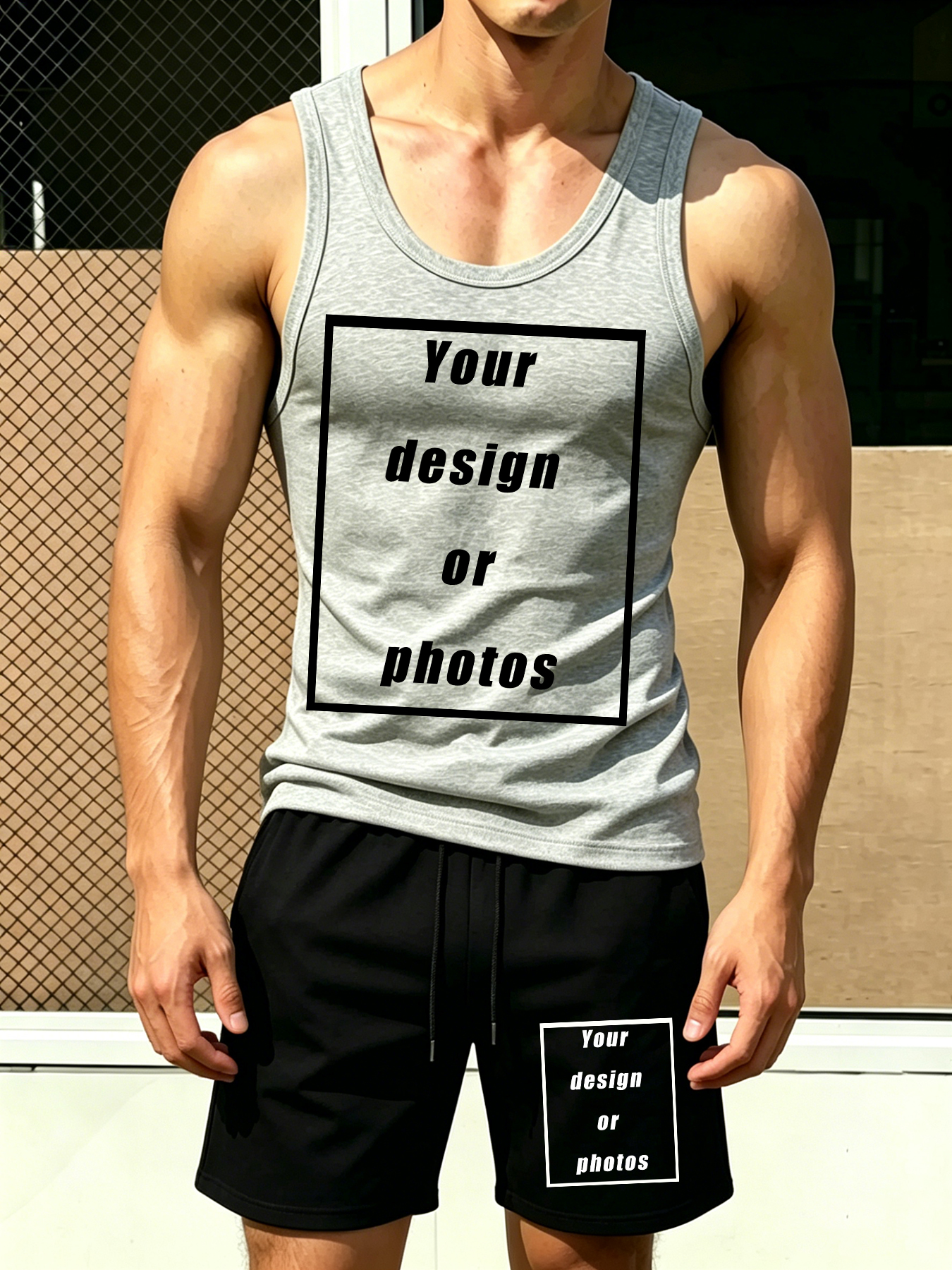 Men's Sports Tank Top Set Shor – Summer Clothing Sets Men recenzja i cena