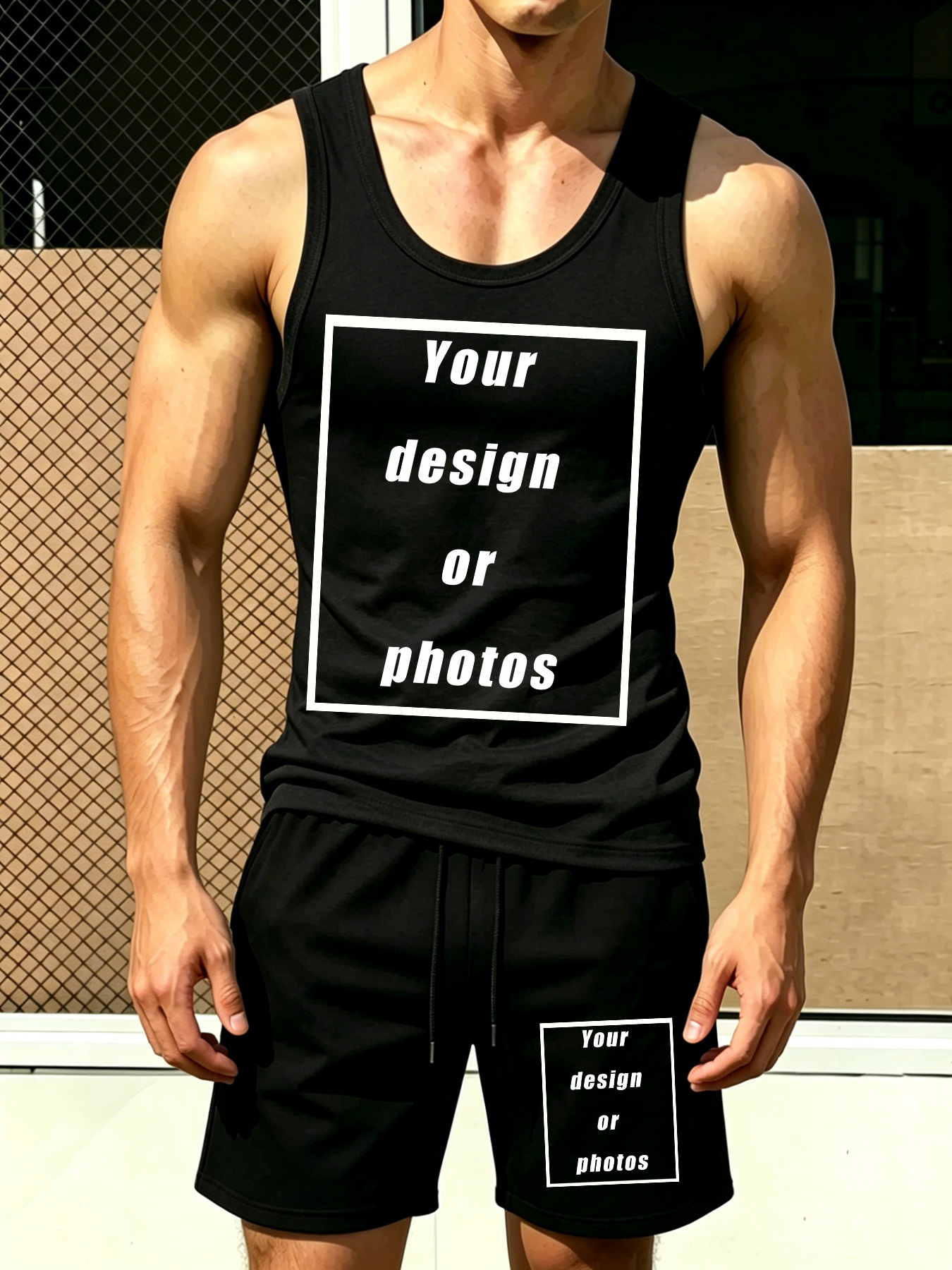Men's Sports Tank Top Set Shor – Summer Clothing Sets Men recenzja i cena