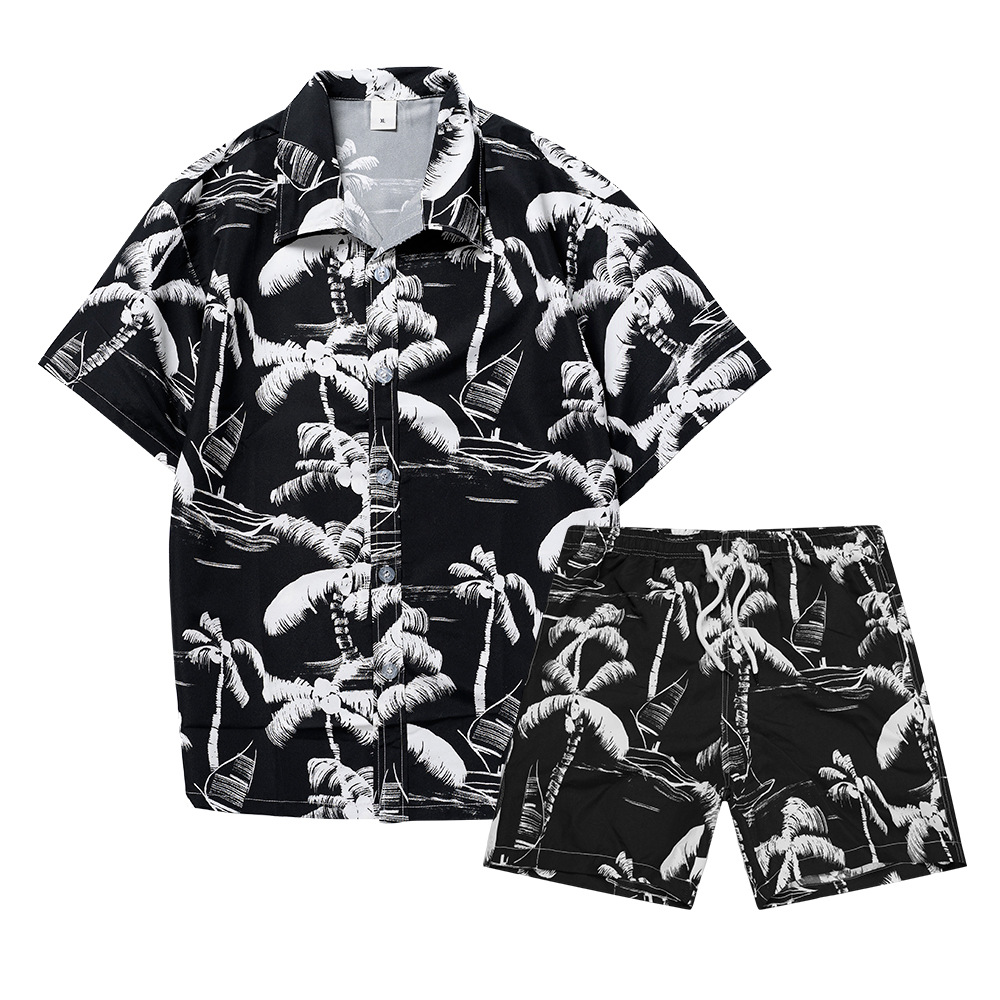 Hawaiian Coconut Tree 3D Print – Summer Clothing Sets Men recenzja i cena