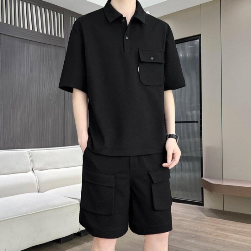 Men's Summer Short Sleeve Polo – Summer Clothing Sets Men recenzja i cena