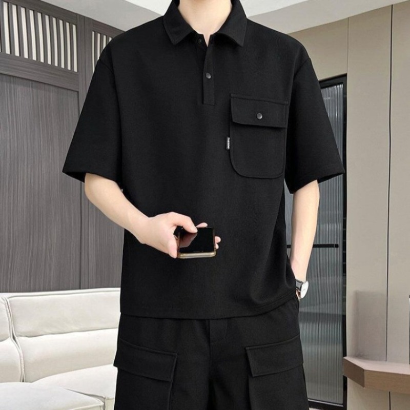 Men's Summer Short Sleeve Polo – Summer Clothing Sets Men recenzja i cena