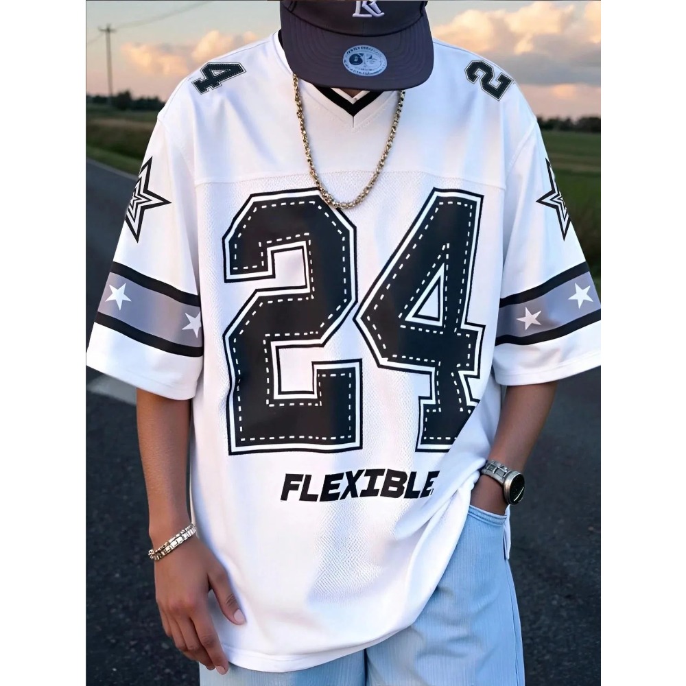 2026 Summer New Men's V-Neck T – Summer Clothing Line recenzja i cena
