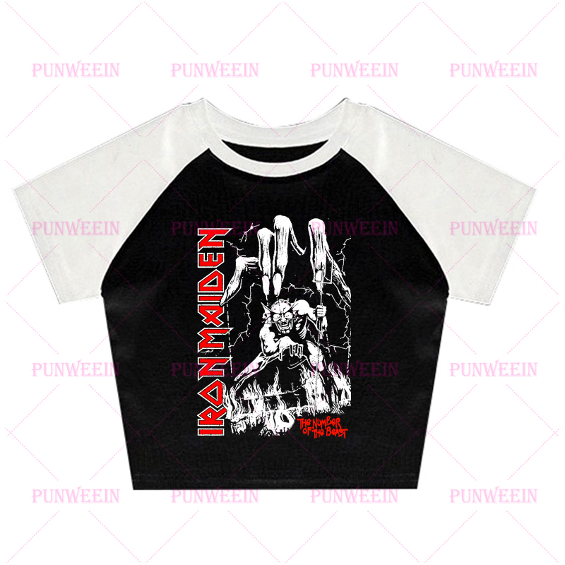 Heavy Metal Crop Top Y2k Grung – Summer Grunge Clothing recenzja i cena