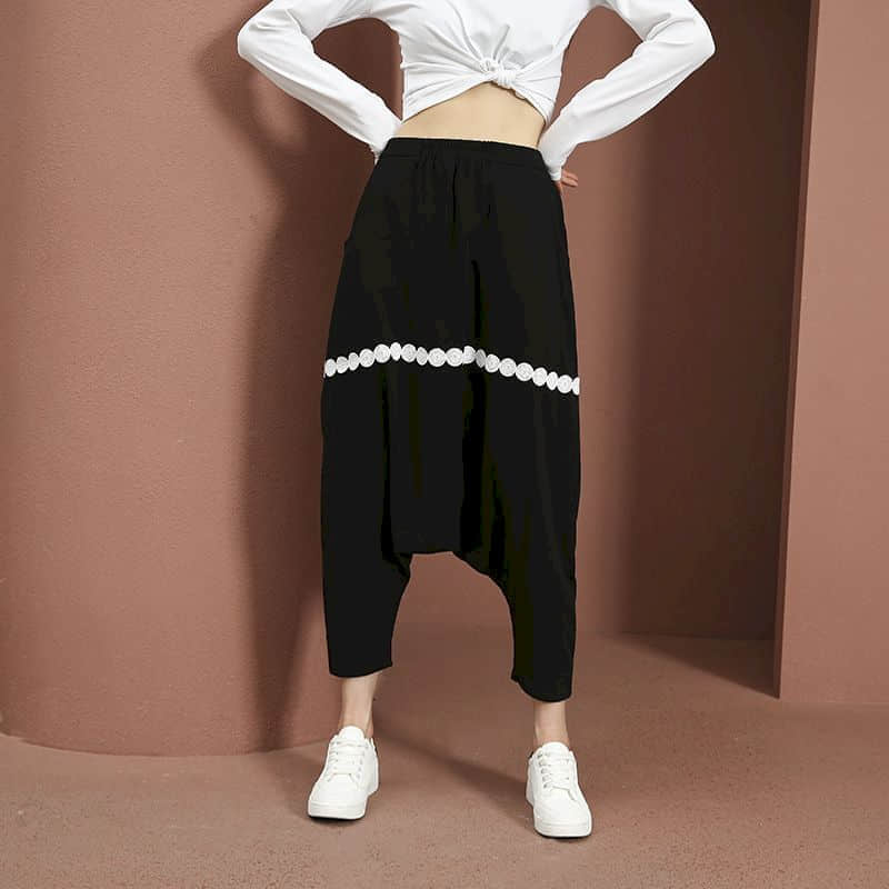 Baggy Pants Women Elastic Wais – Summer Clothing Drop recenzja i cena
