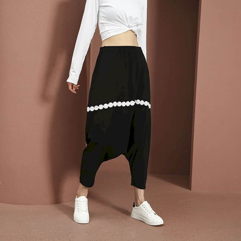 Baggy Pants Women Elastic Wais – Summer Clothing Drop recenzja i cena