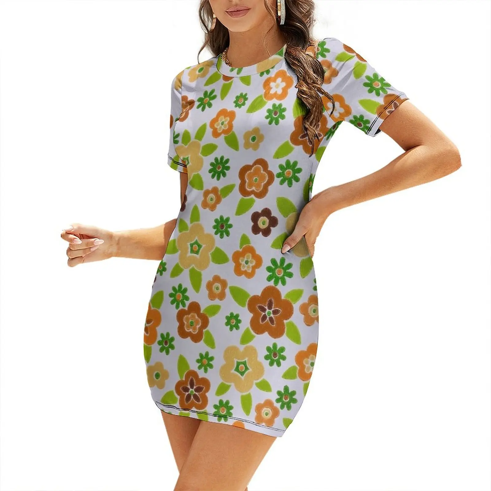 60s Printed-On Flower Design S – Summer Clothing Online recenzja i cena