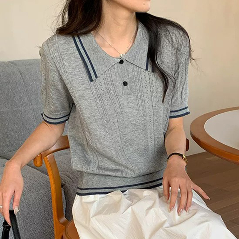 Short Sleeve Polo Neck Knit To – Summer Golf Clothing recenzja i cena