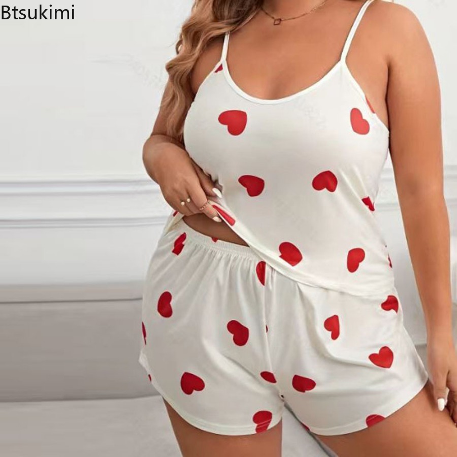 2026 Summer Women's Heart Prin – Xl Summer Clothing recenzja i cena