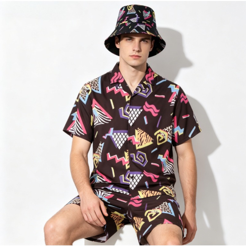 Summer Suit Short Sleeve Butto – Xl Summer Clothing recenzja i cena