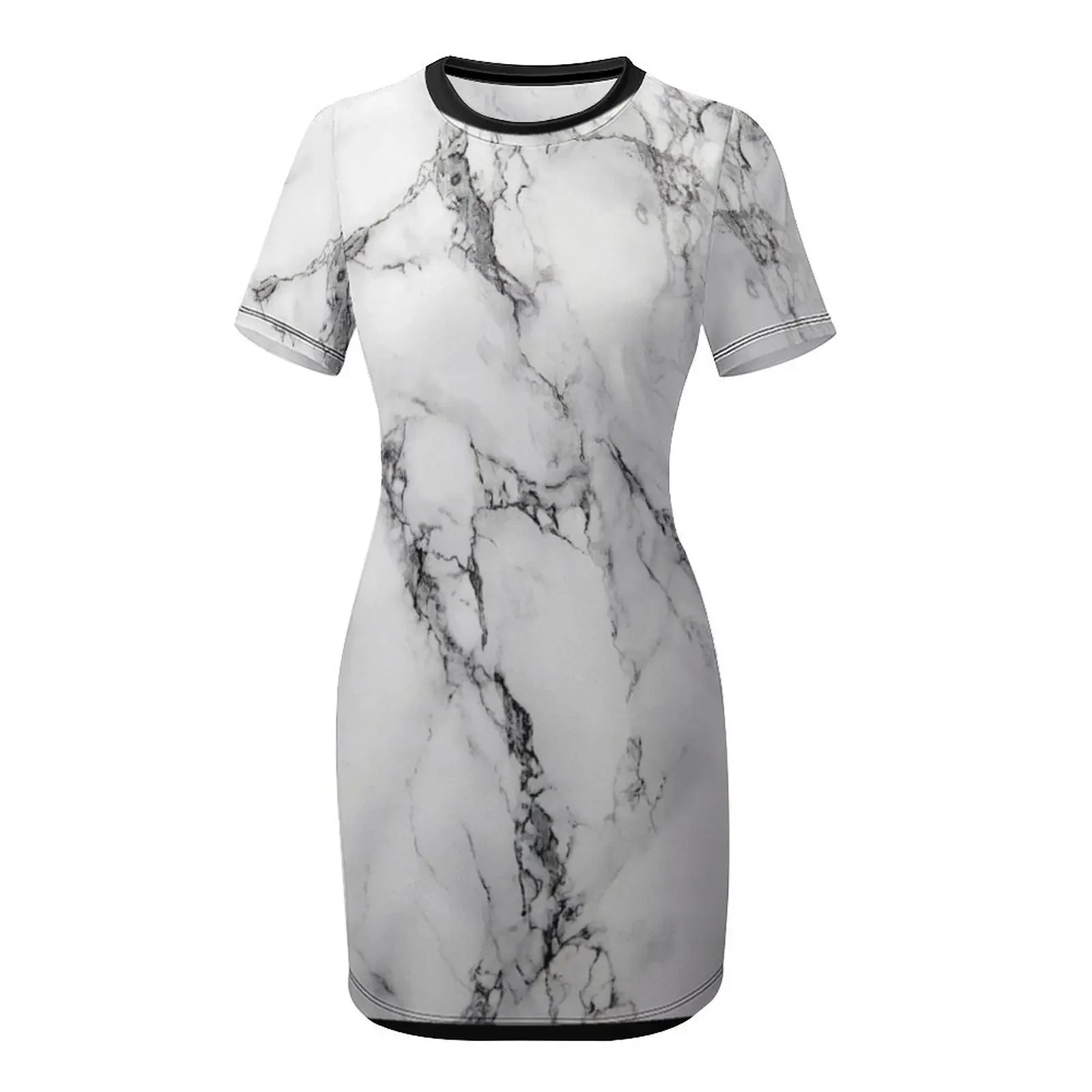 White Marble Image Short-Sleev – Summer Clothing Images recenzja i cena