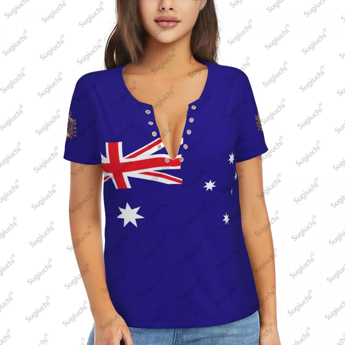 2025 Australia Flag Sexy Deep  – Summer Clothing Women Australia recenzja i cena