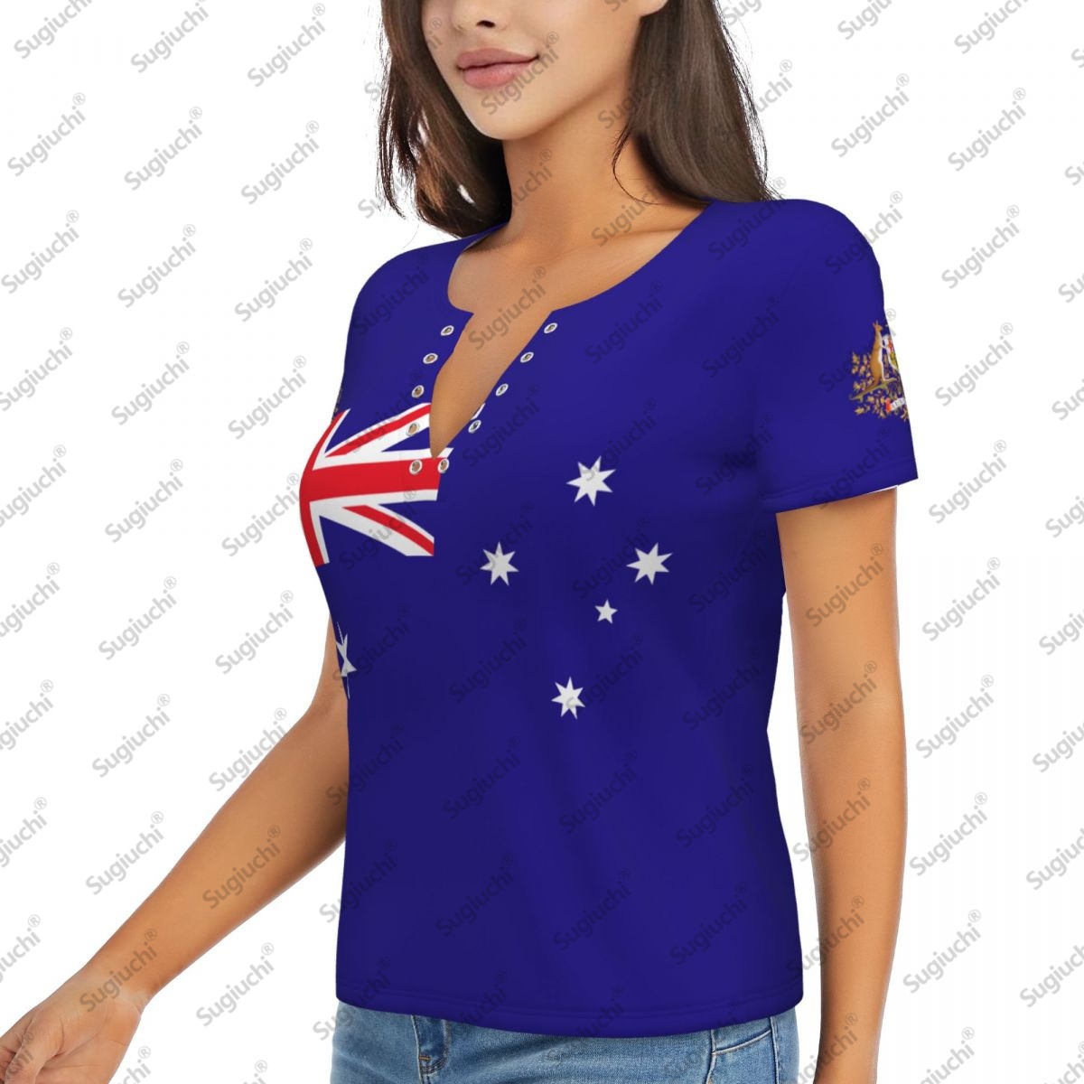 2025 Australia Flag Sexy Deep  – Summer Clothing Women Australia recenzja i cena