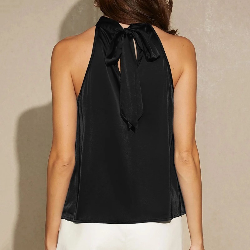 Elegant Satin Halter Neck Tank – Summer Clothing Images recenzja i cena