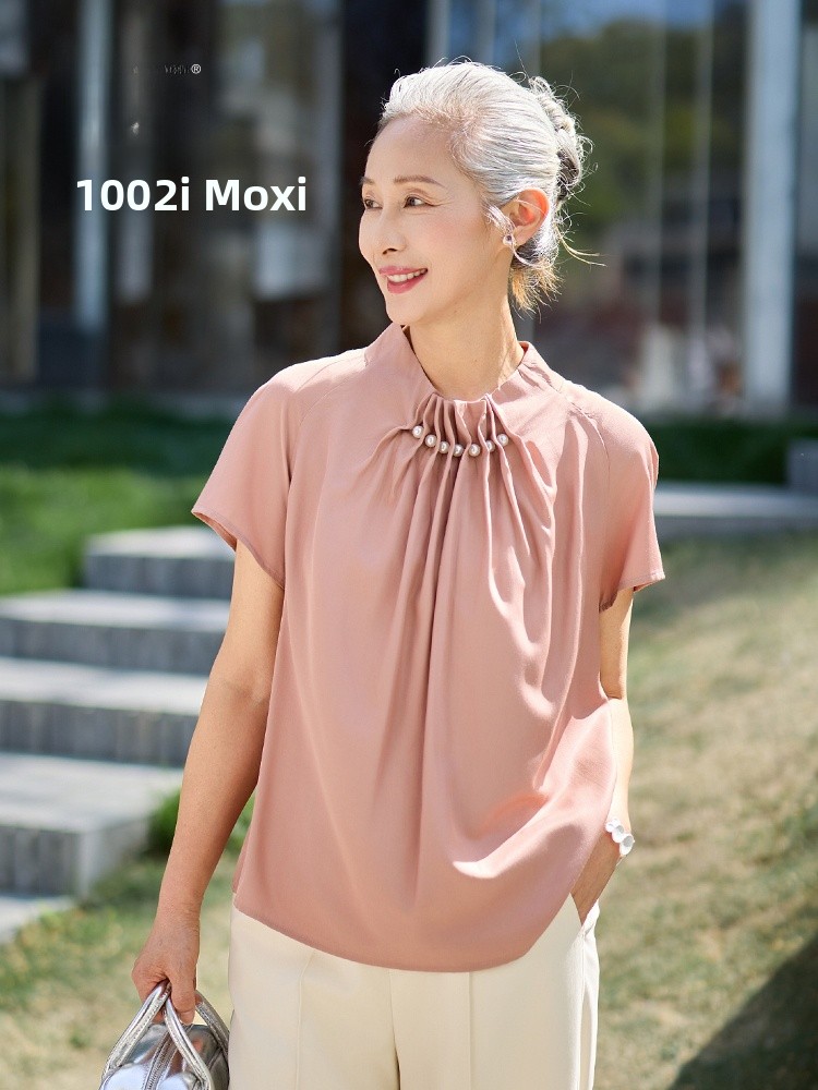 Muzhi Fashionable Short Sleeve – Summer Clothing Over 50 recenzja i cena