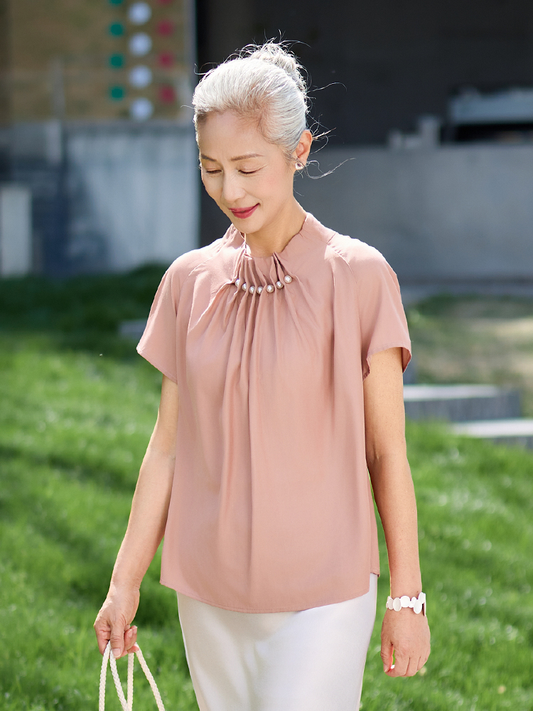 Muzhi Fashionable Short Sleeve – Summer Clothing Over 50 recenzja i cena