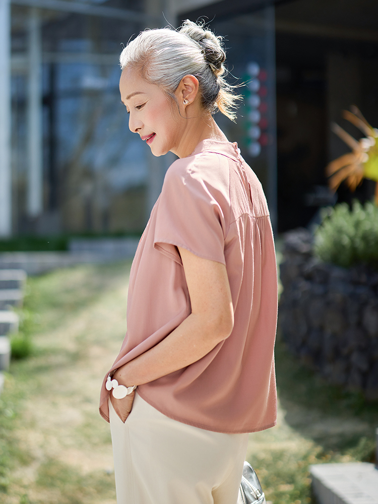 Muzhi Fashionable Short Sleeve – Summer Clothing Over 50 recenzja i cena