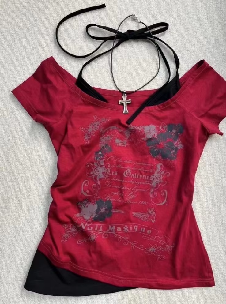2025 Summer Y2k Vintage Graphi – Summer Grunge Clothing recenzja i cena