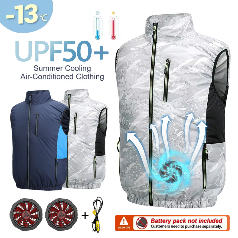 Fan Vest, Fan Jacket for Men a – Yours Clothing Summer Jackets recenzja i cena