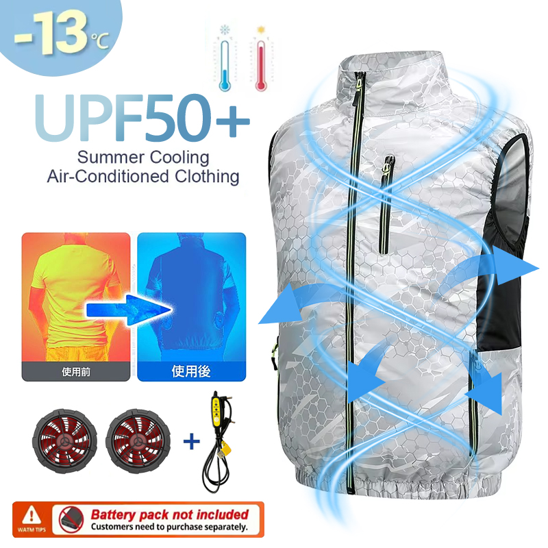 Fan Vest, Fan Jacket for Men a – Yours Clothing Summer Jackets recenzja i cena