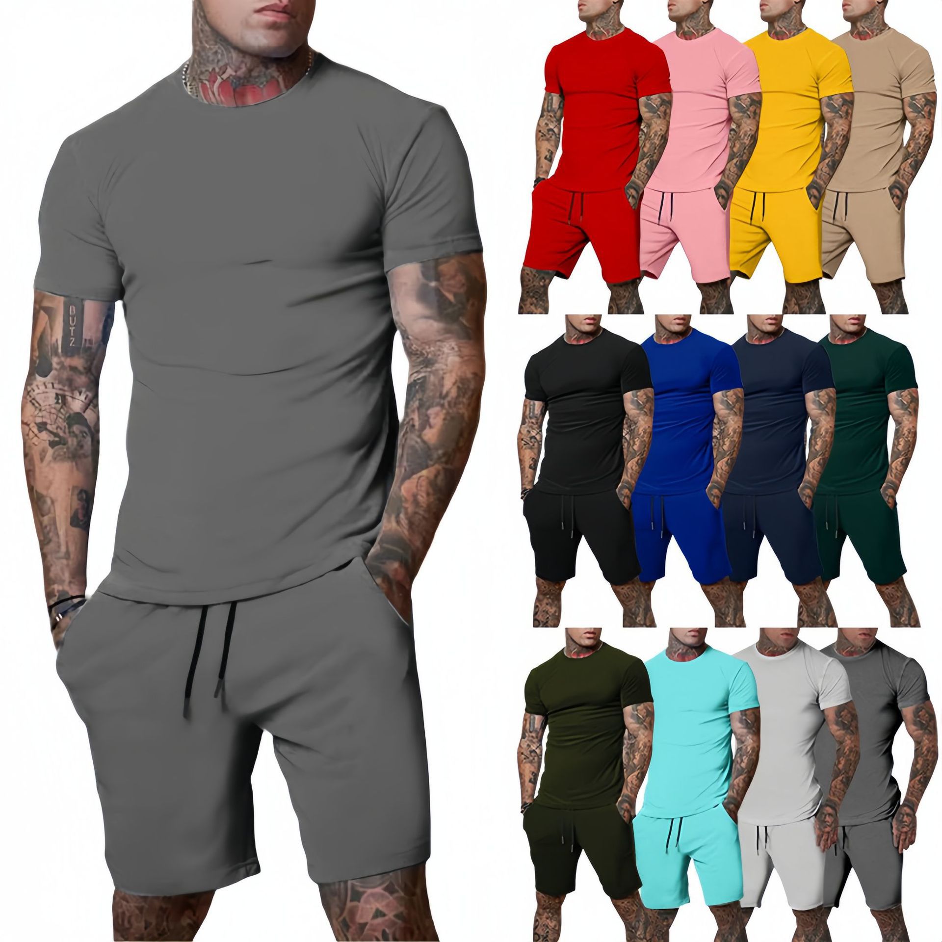 Fashionable and casual summer  – Summer Clothing Sets Men recenzja i cena